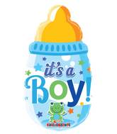 14" Airfill Only Baby Bottle Boy Mini Shape Balloon