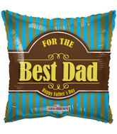 18" For The Best Dad Happy Father's Day Balloon