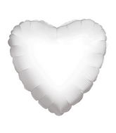 4" Airfill Only Heart White Brand Convergram Balloon