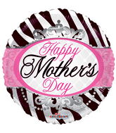 18" Mom Zebra Pattern Balloon