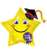 36" Smiley Star Proud of You Shape Balloon
