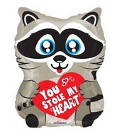 18" Love Raccoon Shape Foil Balloon