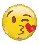 9" Smiley Kiss Foil Balloon