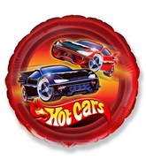 18" Hot Cars Mylar Balloon