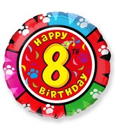 18" Round Number 8 Balloon