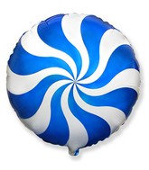 18" Round Candy Peppermint Swirl Blue