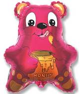 22" Bear with Honey Fucshia