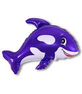 32" Whale Purple Balloon