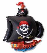 36" Pirate Ship Black