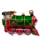 30" Foil Train Balloon Green