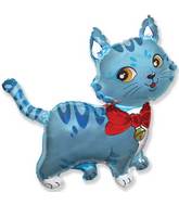 36" Sweet Cat Balloon Blue