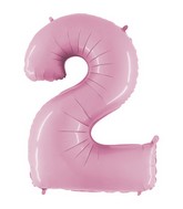 40" Megaloon Foil Shape 2 Baby Pink Balloon