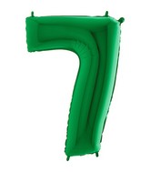 40" Megaloon Foil Shape 7 Green Number Balloon