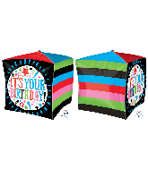 15" Cubez It’s Your Birthday Sketchy Foil Balloon