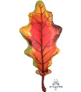 42" Jumbo Fall Oak Leaf Foil Balloon
