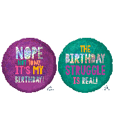 18" Young & Fabulous Birthday Foil Balloon