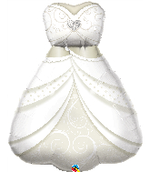 38" Bride's Wedding Dress Foil Balloon