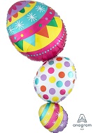 38" Jumbo SuperShape Happy Egg Stack Balloon