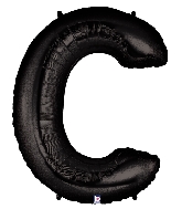 40" Megaloon Large Foil Letter Shape Balloon C Black