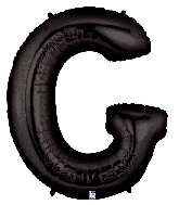 40" Megaloon Large Foil Letter Shape Balloon G Black