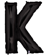 40" Megaloon Large Foil Letter Shape Balloon K Black