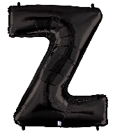 40" Megaloon Large Foil Letter Shape Balloon Z Black