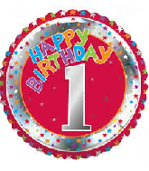18" Children's Milestone "1" Foil Balloon