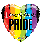 18" Love Is Pride Gellibean Foil Balloon