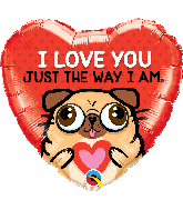 18" Heart I Love You Just The Way I Am Foil Balloon