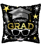 9" Congrats Grad Glasses Foil Balloon