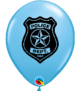 11" Police Dept. Pale Blue (50 Per Bag) Latex Balloons