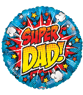 18" Super Dad! Gellibean Foil Balloon