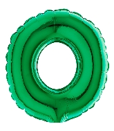 7" Airfill (requires heat sealing) Number Balloon 0 Green