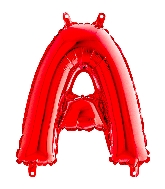 14" Airfill Only Foil Balloon Self Sealing Letter A Red