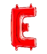 14" Airfill Only Foil Balloon Self Sealing Letter E Red