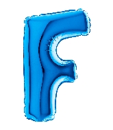 7" Airfill (requires heat sealing) Letter F Blue