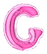 7" Airfill (requires heat sealing) Letter G Fuschia
