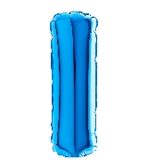 7" Airfill Only (requires heat sealing) Letter I Blue Foil Balloon