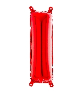 14" Airfill Only Foil Balloon Self Sealing Letter I Red
