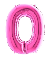 40" Foil Shape Megaloon Balloon Letter O Fuschia