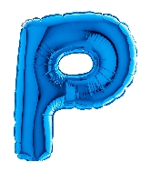 7" Airfill (requires heat sealing) Letter P Blue