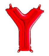 14" Airfill Only Foil Balloon Self Sealing Letter Y Red
