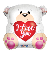 18" Love Polar Bear Shape Foil Balloon