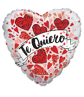 9" Airfill Only Te Quiero Banner Holographic Foil Balloon (Spanish)