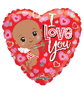 18" I Love You Cupid Foil Balloon
