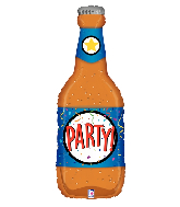 34" Clear Shape Party Beer Bottle Foil Balloon