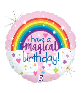 18" Holographic Magical Rainbow Birthday Foil Balloon
