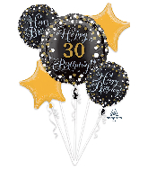 Deluxe Shape Sparkling Birthday Personalize It! Foil Balloon