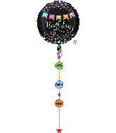 32" Drop-a-Line Balloon Birthday Banner Foil Balloon