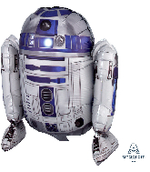 15" Airfill Only Sitting R2D2 Foil Balloon
